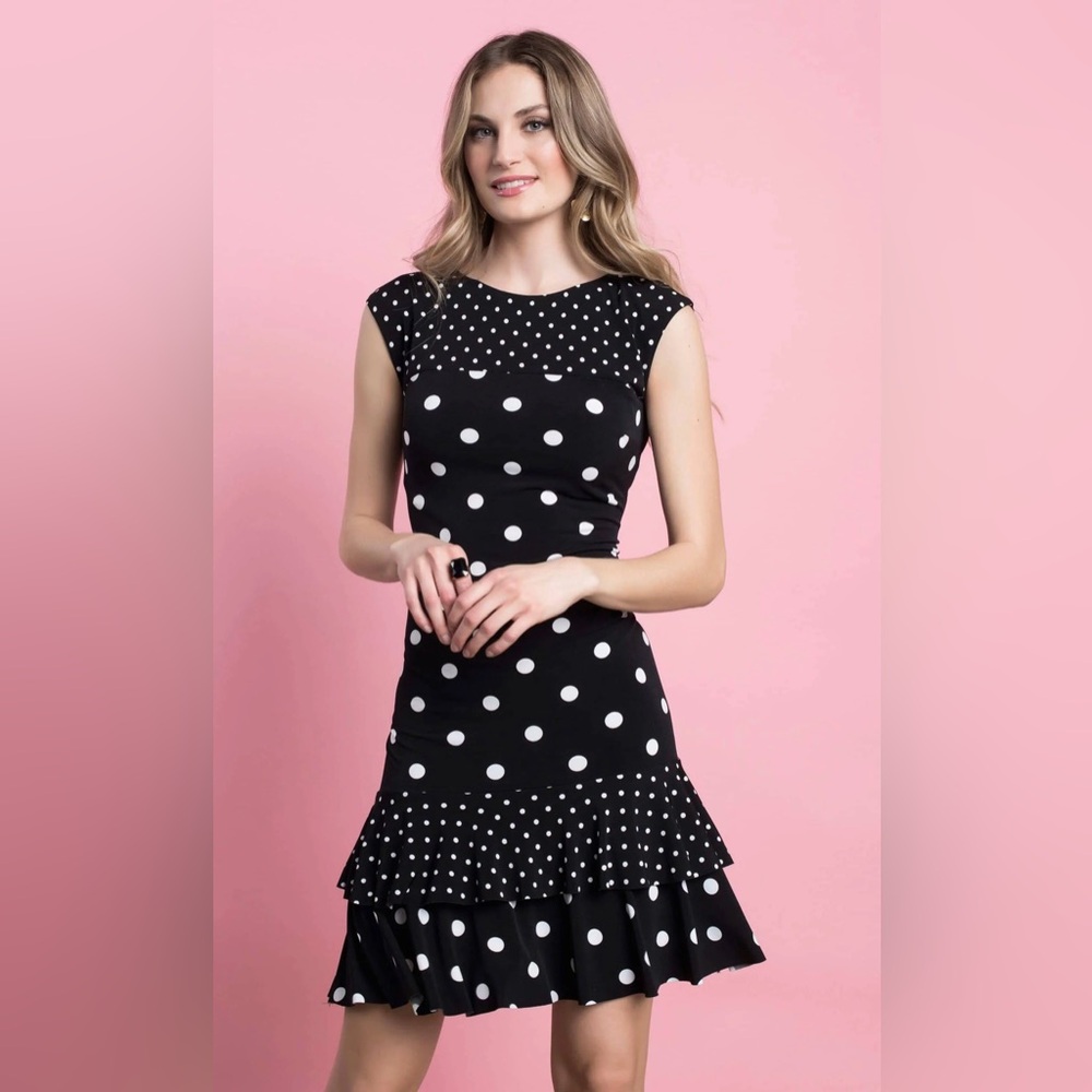 Frank Lyman Black & White Dot Dress